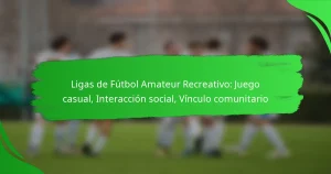 Ligas de Fútbol Amateur Recreativo: Juego casual, Interacción social, Vínculo comunitario